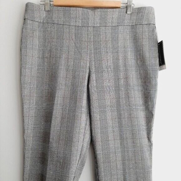COUNTERPARTS | NEW Grey Plaid Pants Pull-on Super Stretch PLUS Sz 16 - Picture 4 of 11